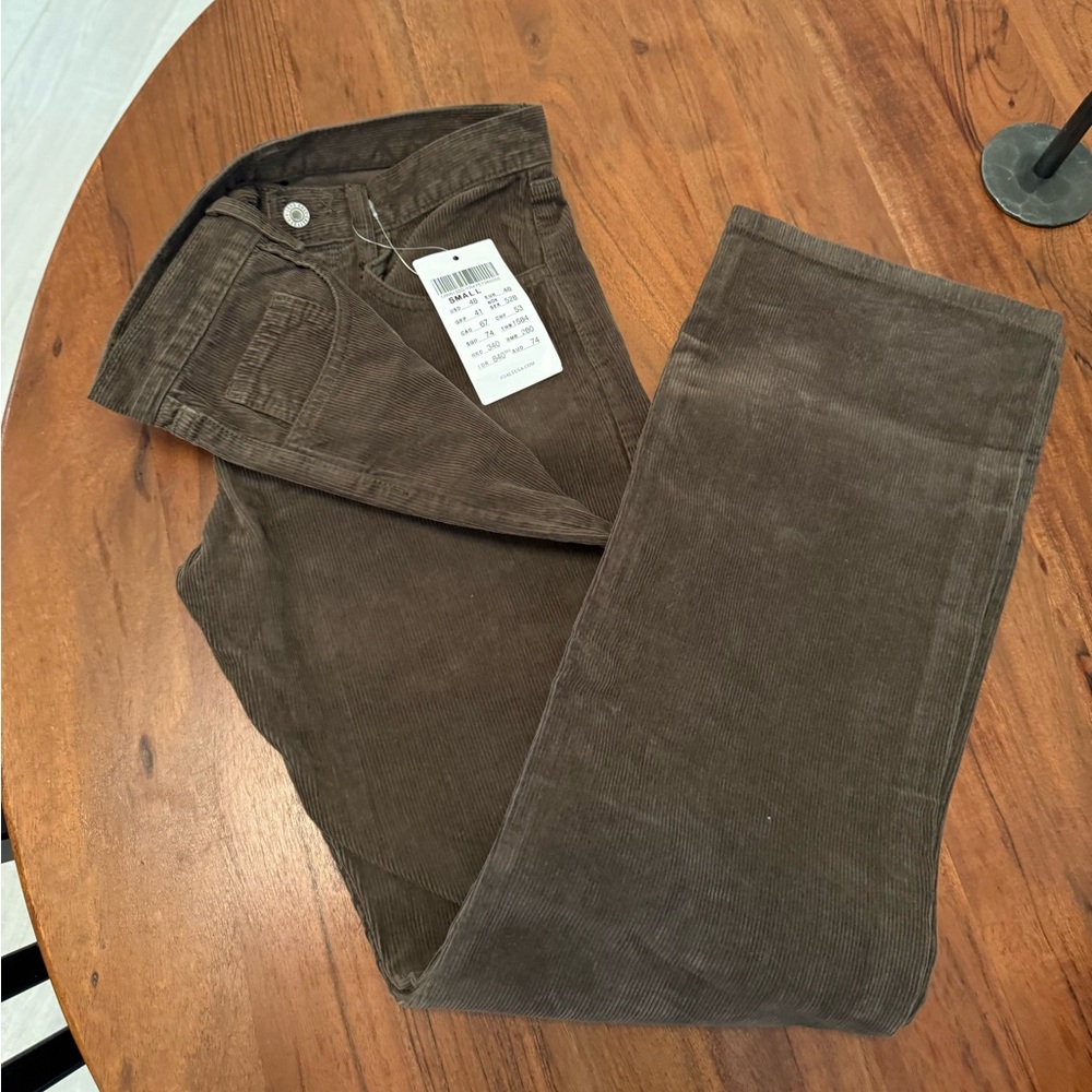 Low rise corduroy pants